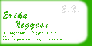 erika negyesi business card